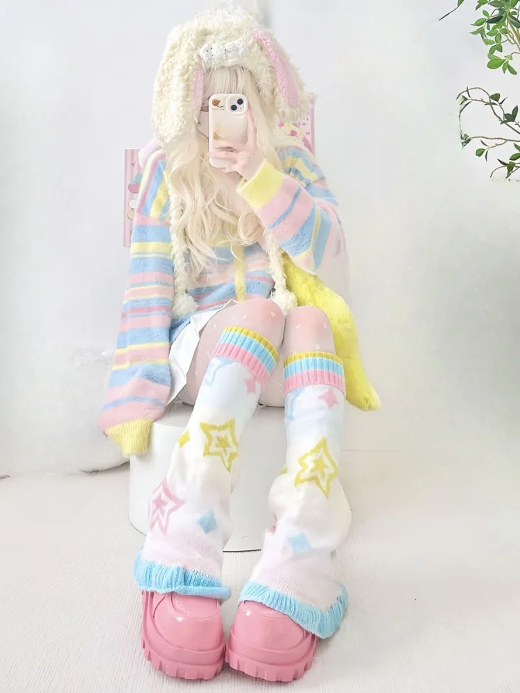 Colorful Leg-Warmers - Jojifuku Aesthetic word2