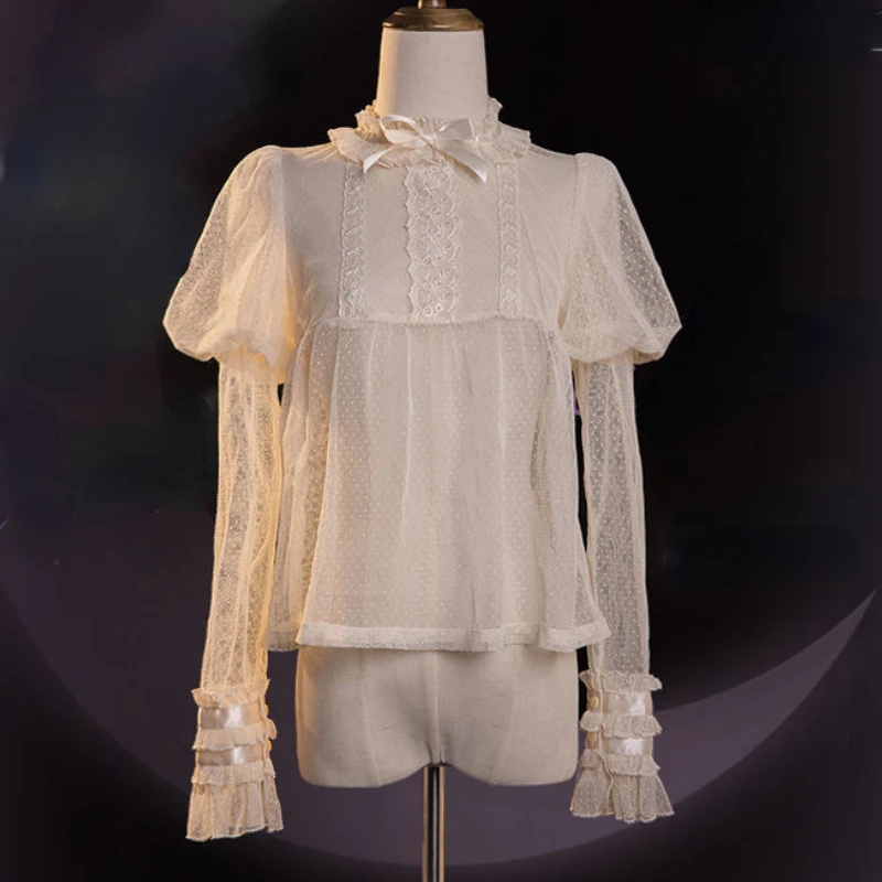 Retro-Style Blouses - Hime Lolita Aesthetic word1