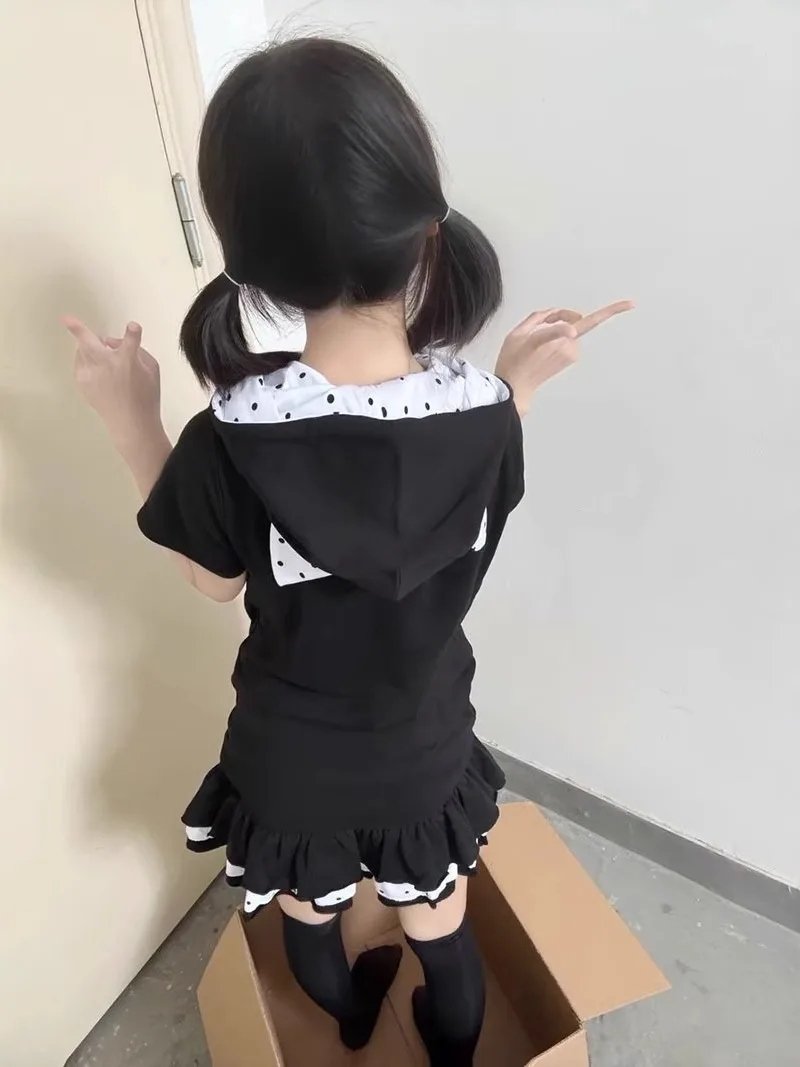 Sleepy Neko Short Sleeved Hooded T-Shirt word3