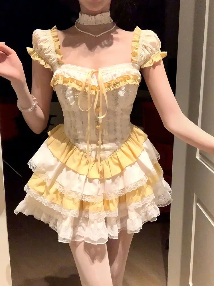 Sweet Lolita Summer Dress - Yellow Edition word2