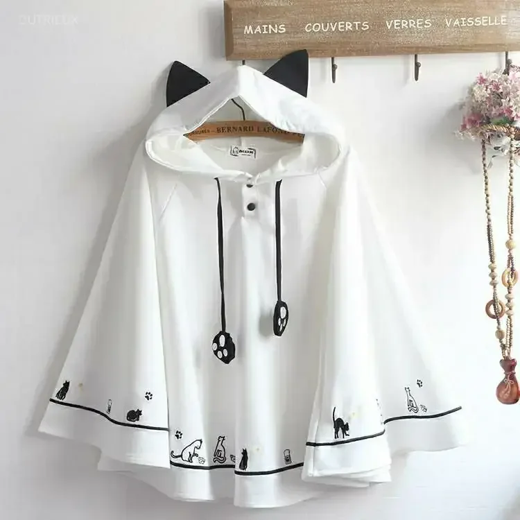 Crescent Neko-Ear Hooded Poncho word3