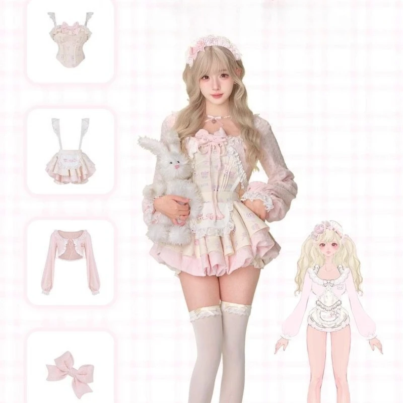 Sweet Lolita Style 3 Piece Set - Bunny Tea Edition word1