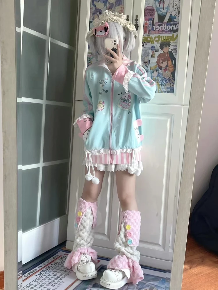 Kawaii Bunny Desserts Cardigan Jacket word2