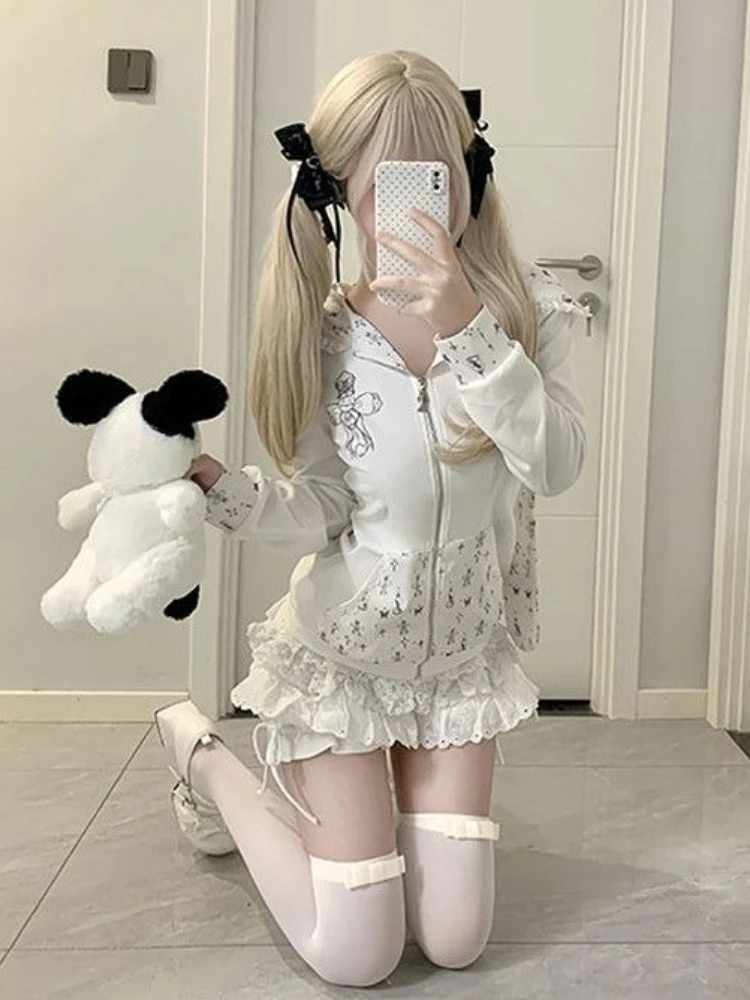 Rabbit Eared Floral Hoodie word1