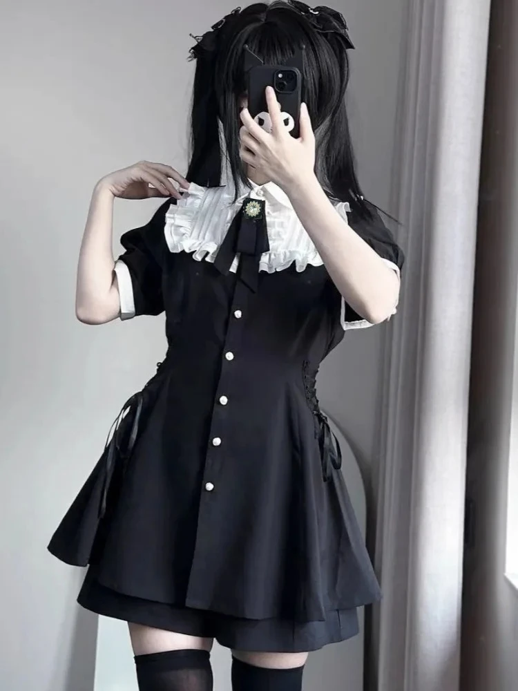 Dark Mini Dress - Girly Kei Aesthetic word3