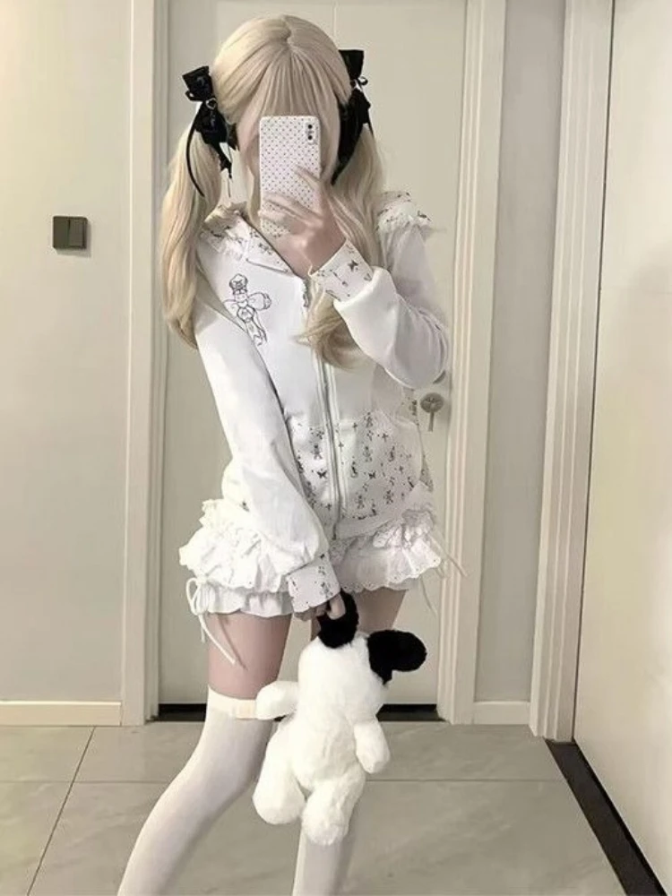 Rabbit Eared Floral Hoodie word1