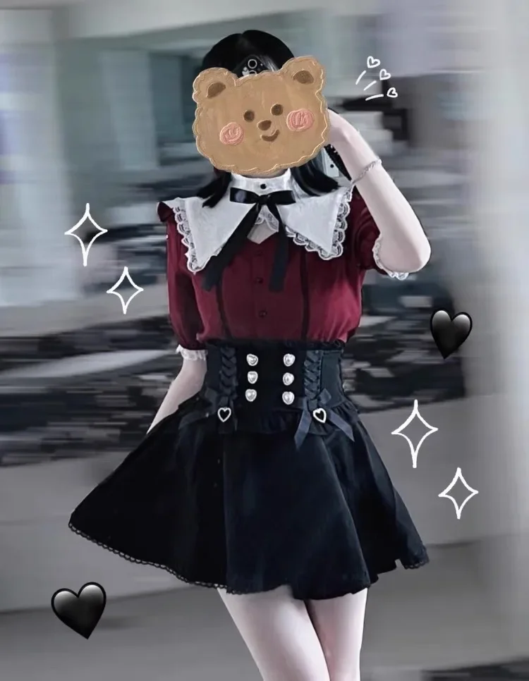 Bloodmoon Corset Coord - Jirai Kei Aesthetic word3
