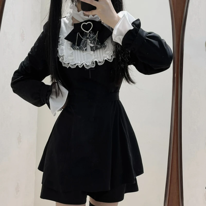 Midnight Ruffled Coord - Jirai Kei Aesthetic word1