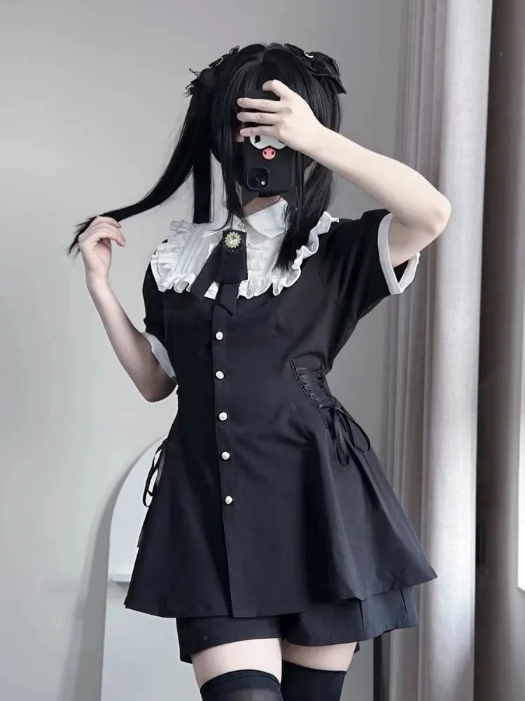Dark Mini Dress - Girly Kei Aesthetic word3