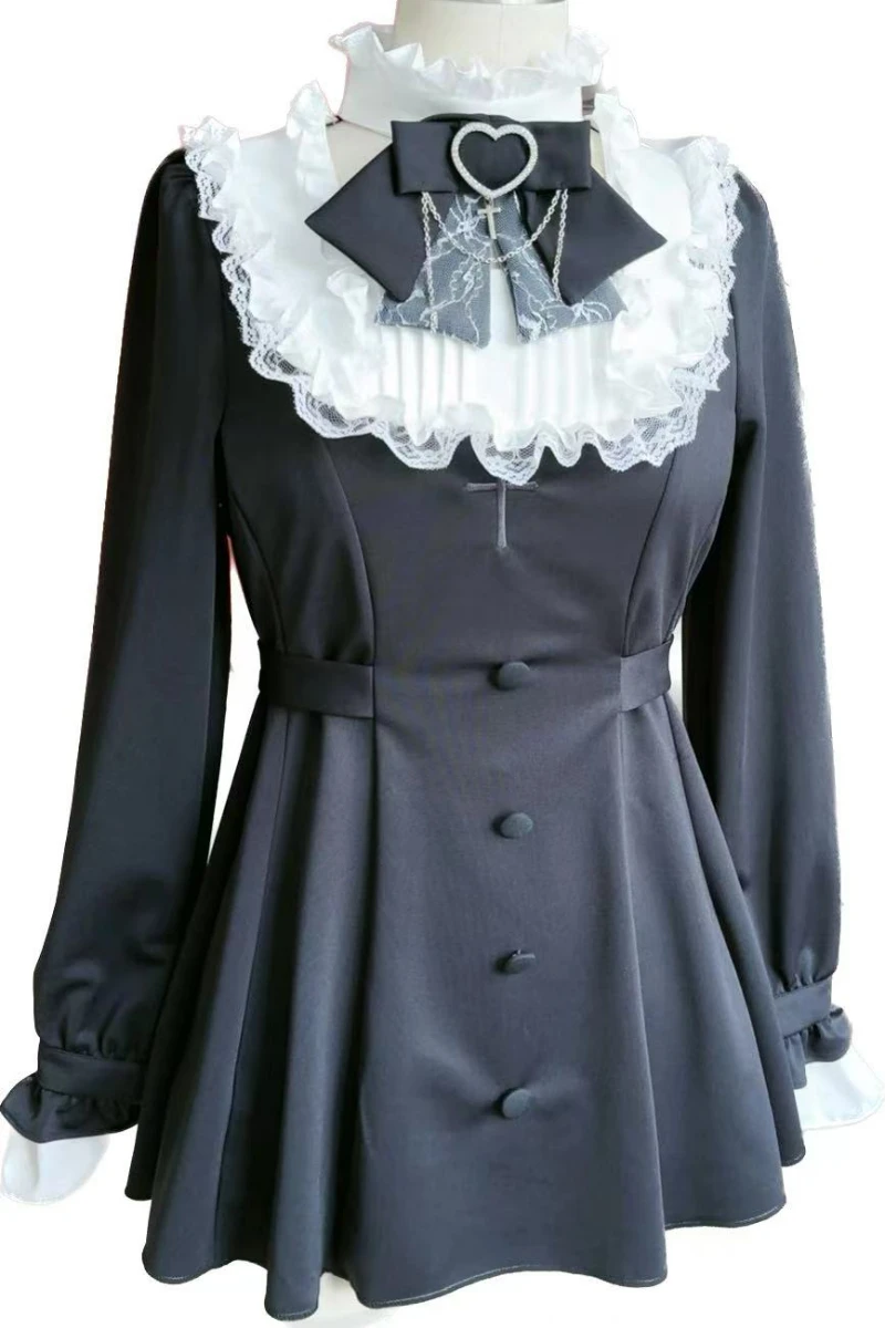 Midnight Ruffled Coord - Jirai Kei Aesthetic word1