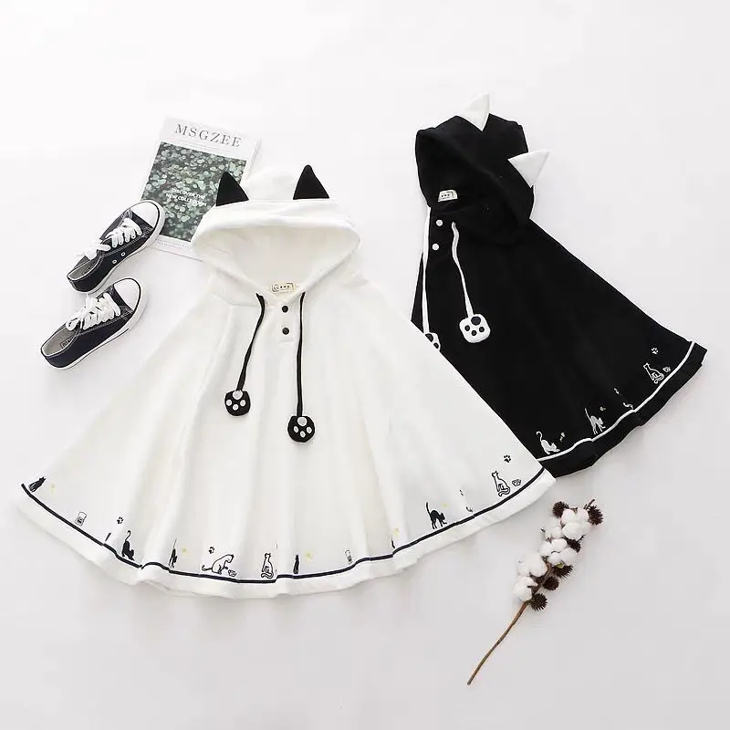 Crescent Neko-Ear Hooded Poncho word3