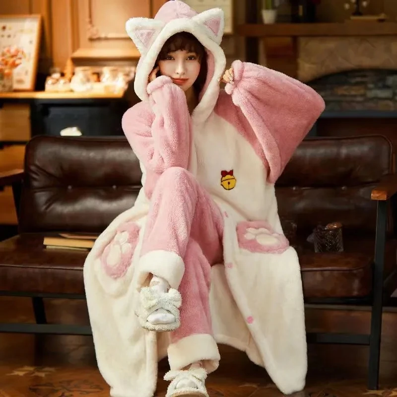 Two Piece Fluffy Kigurumi Pajamas word2