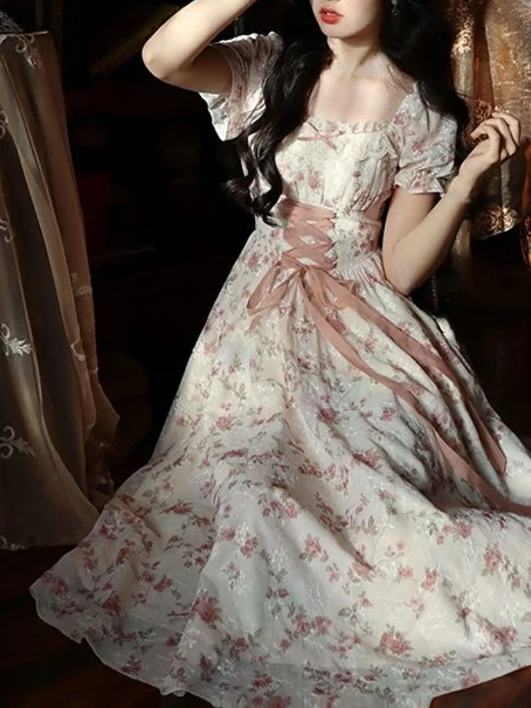 Laced Pink Dress - Cottagecore Edition word3