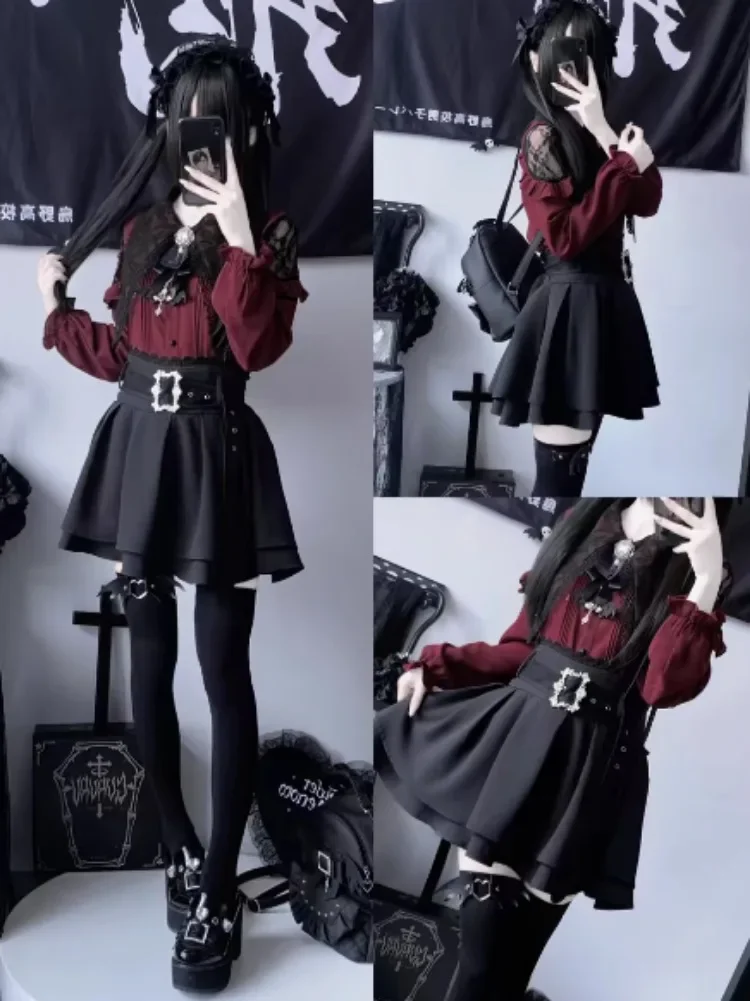 Bloodmoon Corset Coord - Jirai Kei Aesthetic word3